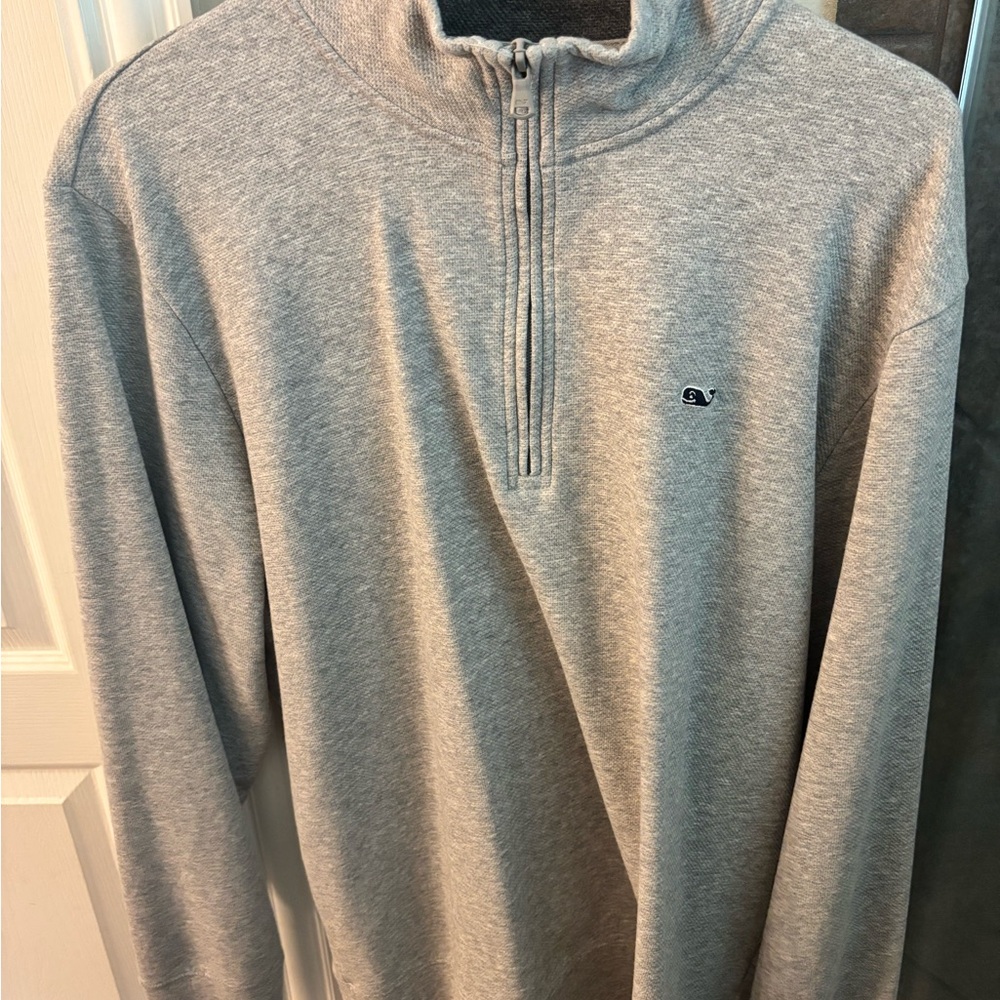 Vineyard Vines Gray Zip Up Sweater